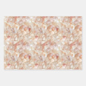 Semi-Glossy Peach Mother of Pearl Mosaic Geschenkpapier Set (Vorderseite)