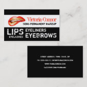 Semi-Permanenter Beauty Face Tattoo-Künstler Visitenkarte (Vorne/Hinten)