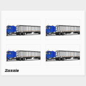 Semi Tractor Trailer Rechteckiger Aufkleber (Blatt)