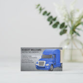 Semi Truck | Anhänger Haul | Logistik Terminkarte (Stehend Vorderseite)