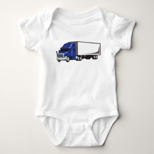 Semi Truck Baby Strampler (Vorderseite)