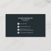 Semi Truck Beruflich Logistics Trucking Visitenkarte (Rückseite)