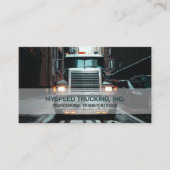 Semi Truck Beruflich Logistics Trucking Visitenkarte (Vorderseite)