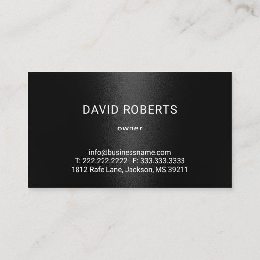 Semi Truck Beruflich Trucking Black Metal Visitenkarte (Rückseite)