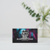 Semi Truck Beruflich Trucking Bokeh Hintergrund Visitenkarte (Stehend Vorderseite)