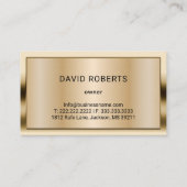 Semi Truck Beruflich Trucking Moderner Goldrahmen Visitenkarte (Rückseite)