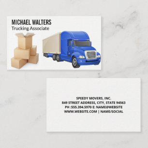 Semi Truck   Bewegungen   Box Business Card Visitenkarte