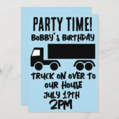 SEMI-TRUCK BOYS KINDERGEBURTSTAG PARTY EINLADUNGEN (Vorne/Hinten)