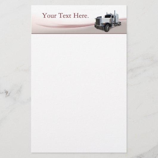 Semi Truck Briefpapier (Vorderseite)