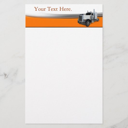 Semi Truck Briefpapier (Vorderseite)