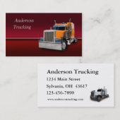 Semi Truck Business Card Visitenkarte (Vorne/Hinten)