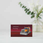 Semi Truck Business Card Visitenkarte (Stehend Vorderseite)