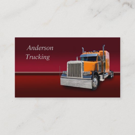 Semi Truck Business Card Visitenkarte (Vorderseite)
