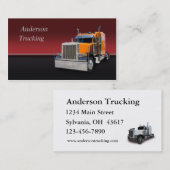 Semi Truck Business Card Visitenkarte (Vorne/Hinten)