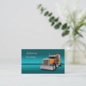 Semi Truck Business Card Visitenkarte (Stehend Vorderseite)