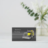Semi Truck Business Card Visitenkarte (Stehend Vorderseite)