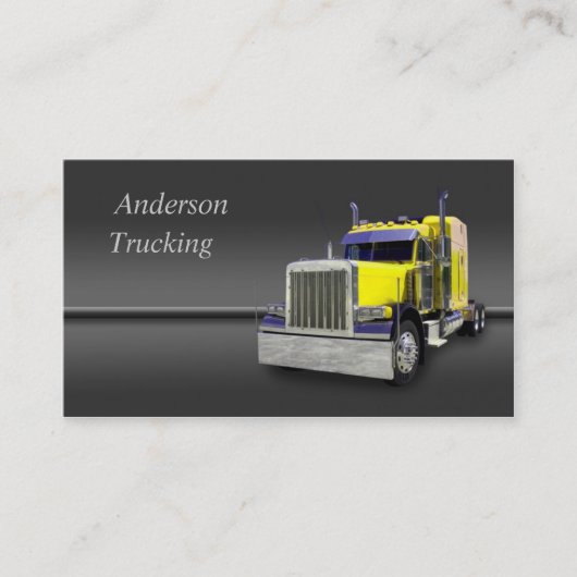 Semi Truck Business Card Visitenkarte (Vorderseite)