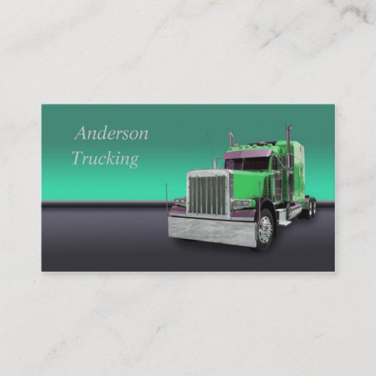 Semi Truck Business Card Visitenkarte (Vorderseite)
