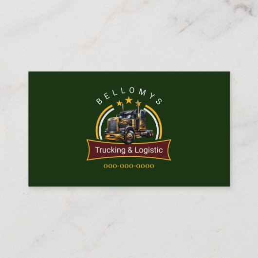 Semi Truck Business Card Visitenkarte (Vorderseite)