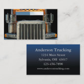 Semi Truck Business Card. Visitenkarte (Vorne/Hinten)