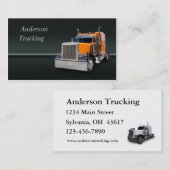 Semi Truck Business Card Visitenkarte (Vorne/Hinten)