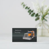 Semi Truck Business Card Visitenkarte (Stehend Vorderseite)