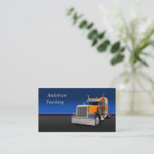 Semi Truck Business Card Visitenkarte (Stehend Vorderseite)