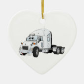Semi Truck Cab White Keramikornament (Vorne)