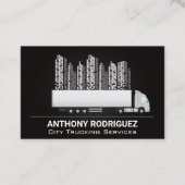 Semi Truck | City Skyline Visitenkarte (Vorderseite)