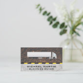 Semi Truck | Construction Business Card Visitenkarte (Stehend Vorderseite)