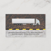 Semi Truck | Construction Business Card Visitenkarte (Rückseite)