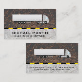 Semi Truck | Construction Business Card Visitenkarte (Vorne/Hinten)