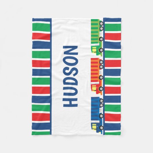 Semi Truck Convoy Personalisiert Fleece Blanket (Vorderseite)