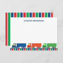 Semi Truck Convoy Personalisierte Mitteilungskarte