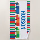 Semi Truck Convoy Personalisiertes Strandtuch (Vorderseite)