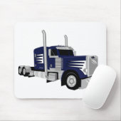 Semi Truck Dark Blue Mousepad (Mit Mouse)