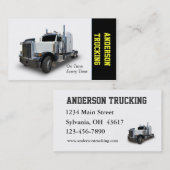 Semi Truck Delivery Company Visitenkarte (Vorne/Hinten)