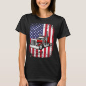 Semi Truck Driver 18 Wheeler Trucker USA American T-Shirt (Vorderseite)