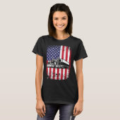 Semi Truck Driver 18 Wheeler Trucker USA American  T-Shirt (Vorne ganz)