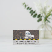 Semi Truck Driver | Construction Business Card Visitenkarte (Stehend Vorderseite)
