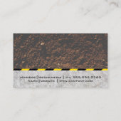 Semi Truck Driver | Construction Business Card Visitenkarte (Rückseite)