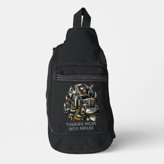 Semi Truck Driver Crossbody Bag (Vorderseite)