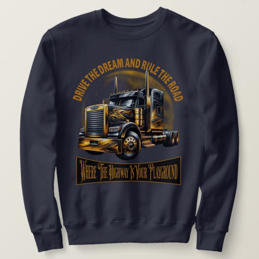 Semi Truck Driver Sweatshirt (Design vorne)