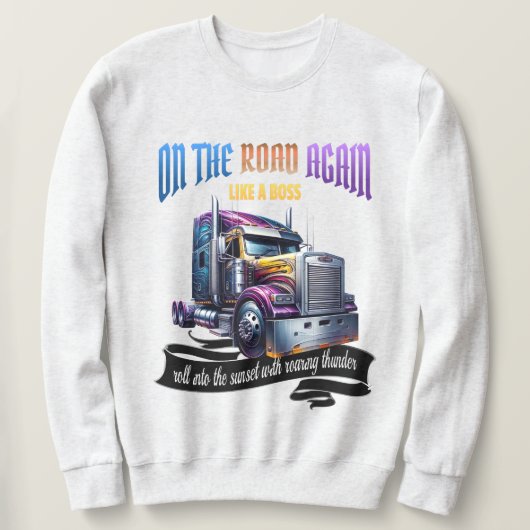 Semi Truck Driver Sweatshirt (Design vorne)