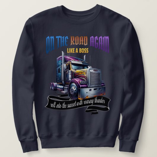 Semi Truck Driver Sweatshirt (Design vorne)