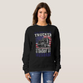 Semi Truck Driver Trucker Husband Daddy US America Sweatshirt (Vorne ganz)