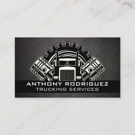 Semi Truck | Fahrer | Logistikträger Visitenkarte (Vorderseite)