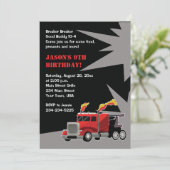 Semi Truck Frisierte Auto Boys Einladung Geburtsta (Stehend Vorderseite)