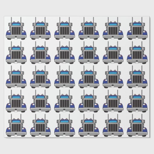 Semi Truck Front Geschenkpapier (Flach)