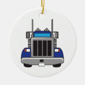 Semi Truck Front Keramik Ornament (Vorne)